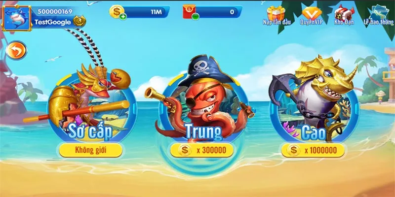 Lối chơi kích tính , hấp dẫn tại bắn cá hải vương